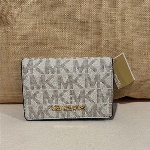 Michael Kors Gray Monogram Card Holder